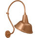 Thomas O'Brien Academy Barn Light LED 24 inch Soft Copper Larrabee Barn Light in 12.5" Soft Copper Tilted Bowers Shade