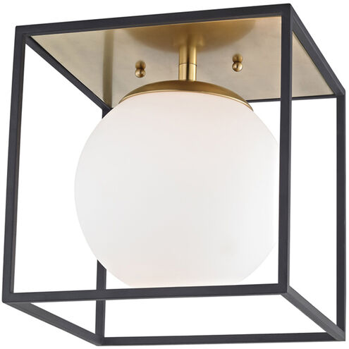 Aira 1 Light 10 inch Aged Brass Flush Mount Ceiling Light