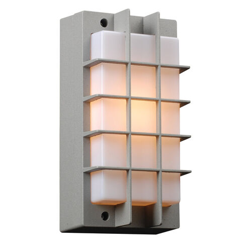 Lorca 1 Light 11 inch Silver Outdoor Wall Light in Fluorescent Quad