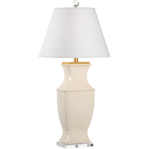 Chelsea House 41 inch 100.00 watt Cream Crackle Glaze/Clear Table Lamp Portable Light