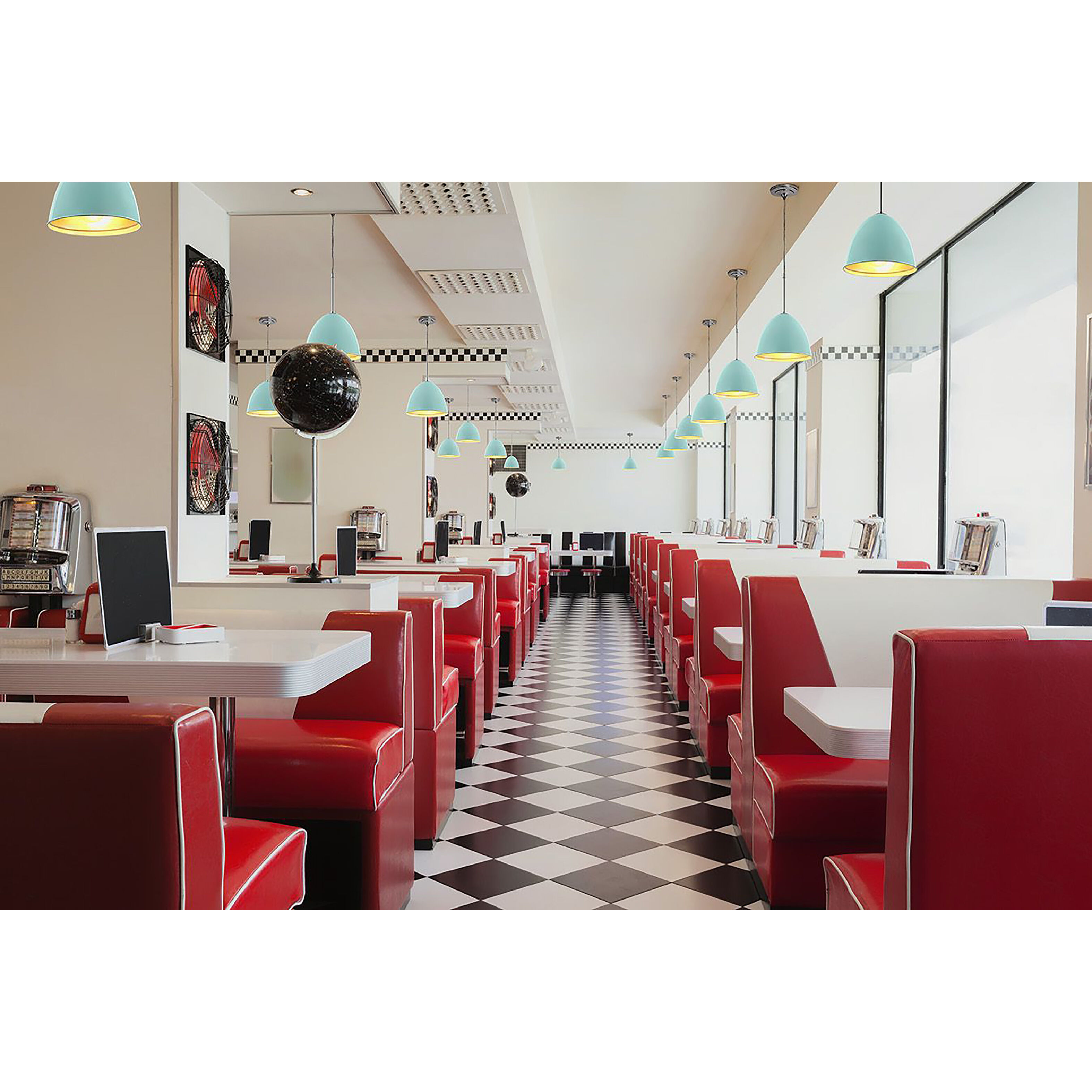 Classic 1 Light 9.6 inch Black and Canary Yellow Large Pendant Ceiling Light