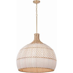 Zanzibar 6 Light 26 inch Soft Gold Pendant Ceiling Light