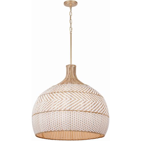 Zanzibar 6 Light 26 inch Soft Gold Pendant Ceiling Light