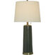 Lagrange 30 inch 100.00 watt Dark Green and Brushed Brass Table Lamp Portable Light
