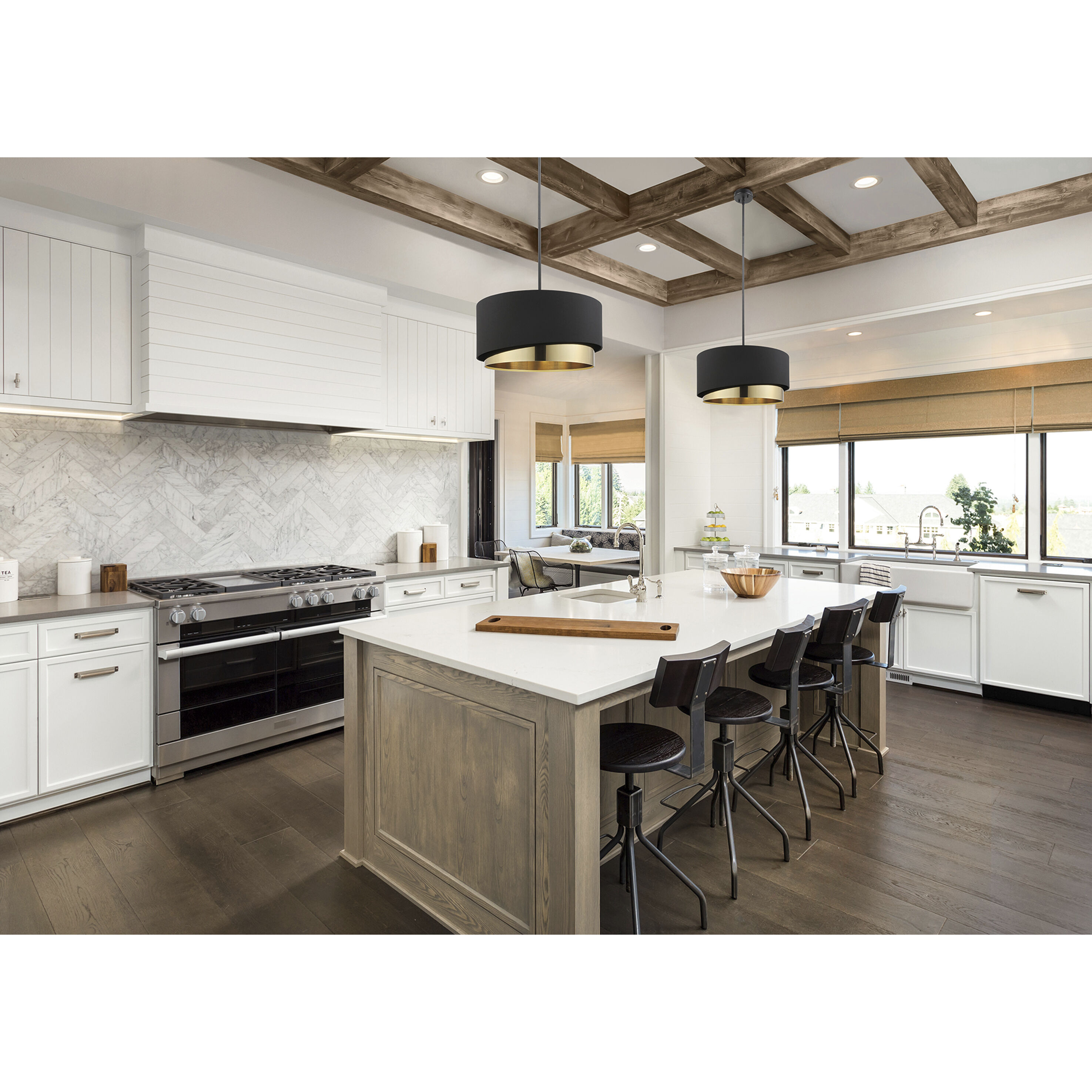 Manderline 1 Light 15.75 inch Black Pendant Ceiling Light