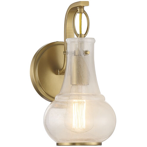 Adams 1 Light 7 inch Warm Brass Wall Sconce Wall Light