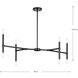 Arya 8 Light 40 inch Matte Black Linear Chandelier Ceiling Light, Design Series