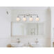 Hanson 4 Light 38 inch Polish Nickel Bath Sconce Wall Light