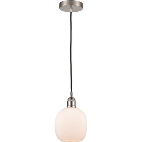 Edison Belfast LED 6 inch Brushed Satin Nickel Mini Pendant Ceiling Light