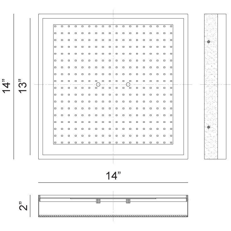 Tux LED 14 inch Black and Aged Gold Brass Flush Mount Ceiling Light