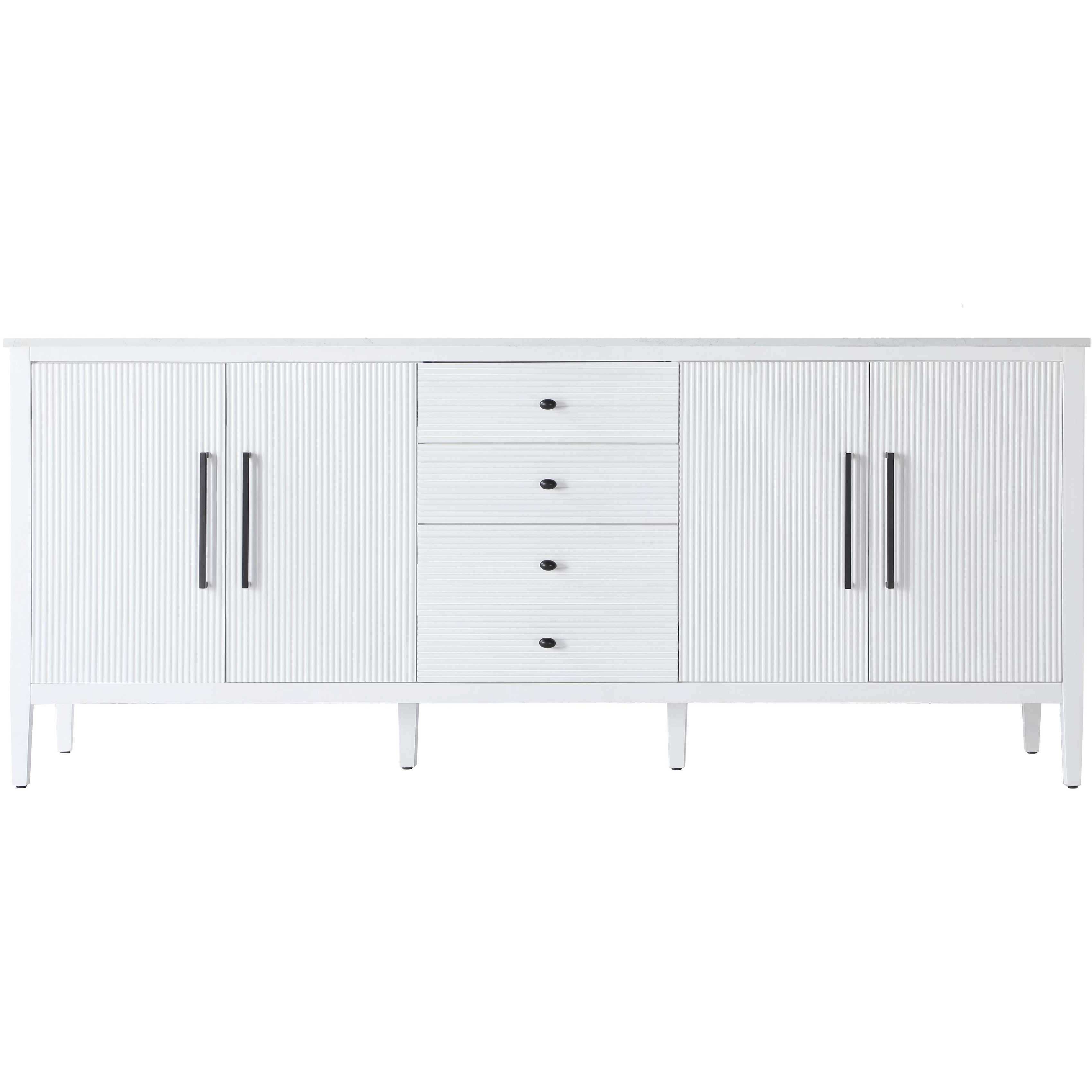 Blakely 84 X 34 inch White Bathroom Vanity Cabinet
