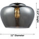 Ballston Large Fenton 1 Light 11 inch White and Polished Chrome Pendant Ceiling Light in Mercury Glass, Ballston