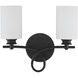 Woodbury 2 Light 14 inch Black Vanity Light Wall Light