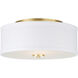 Inspire 2 Light 13 inch Satin Brass Flush Mount Ceiling Light