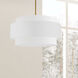 Priya 4 Light 30 inch Aged Brass with White Chandelier Ceiling Light