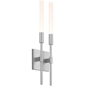 Wands LED 5 inch Bright Satin Aluminum ADA Sconce Wall Light