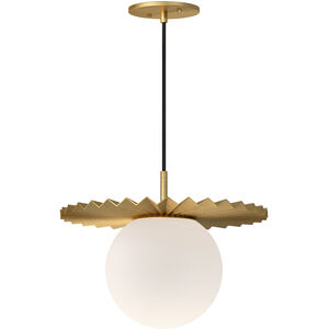 Alora Mood Plume 1 Light 13.88 inch Brushed Gold Pendant Ceiling Light