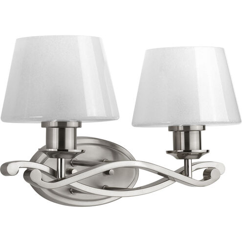Dazzle 2 Light 16 inch Brushed Nickel Bath Light Wall Light