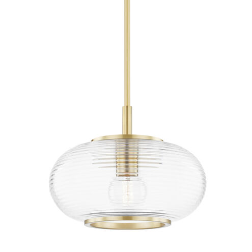 Maggie 1 Light 13 inch Aged Brass Pendant Ceiling Light