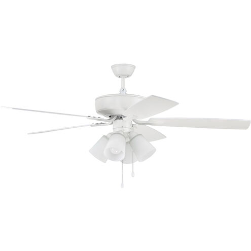 Pro Plus 114 52 inch White with White/Washed Oak Blades Contractor Ceiling Fan