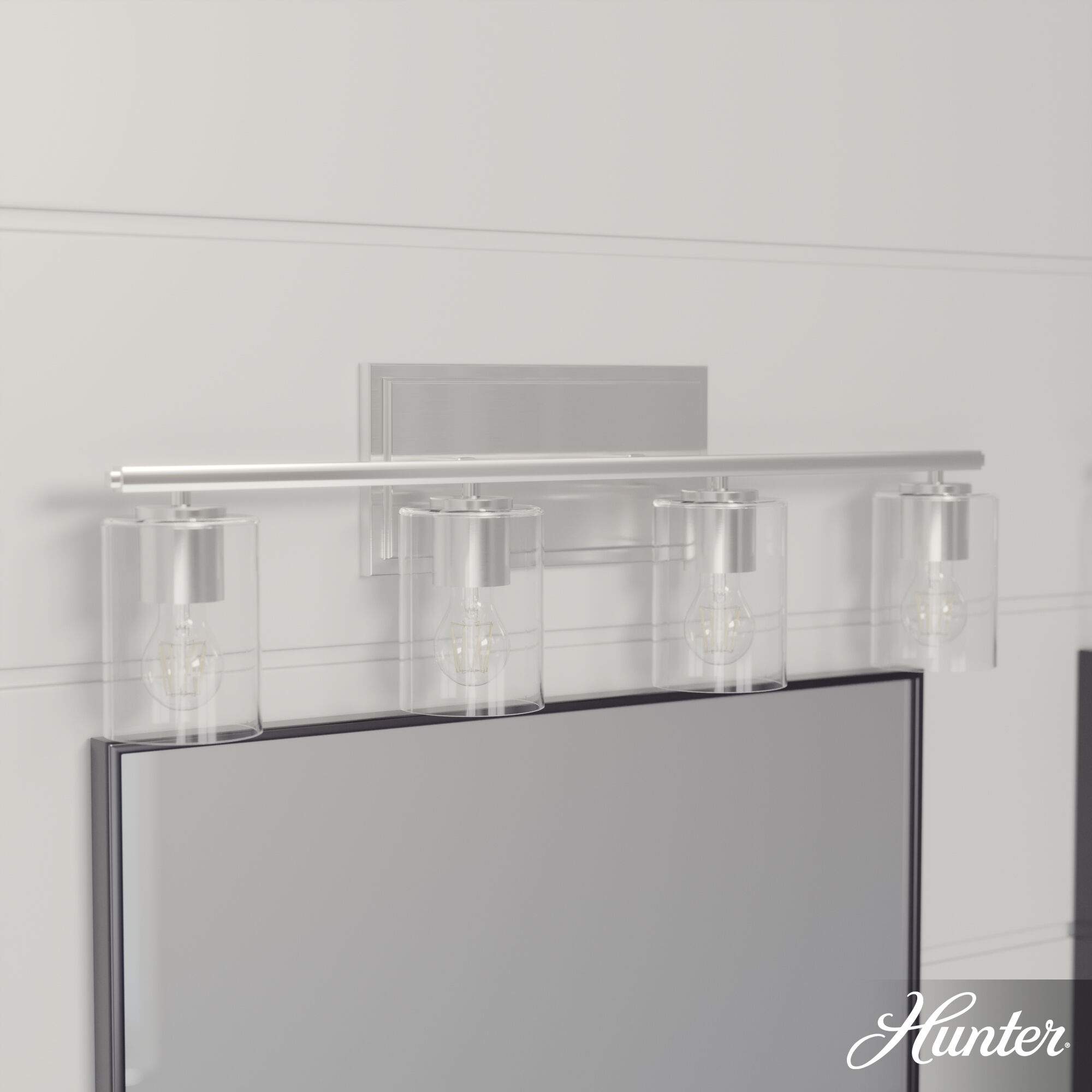 Kerrison 4 Light 30 inch Brushed Nickel Vanity Light Wall Light