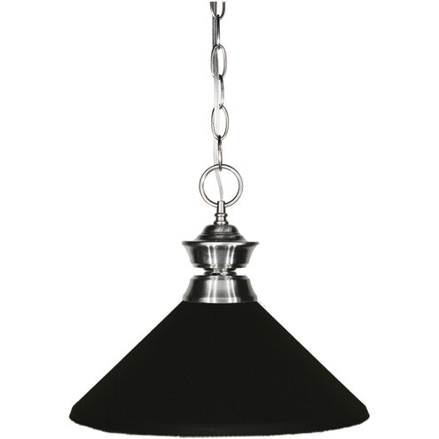 Pendant Lights 1 Light 14 inch Brushed Nickel Pendant Ceiling Light in 3, Matte Black Steel