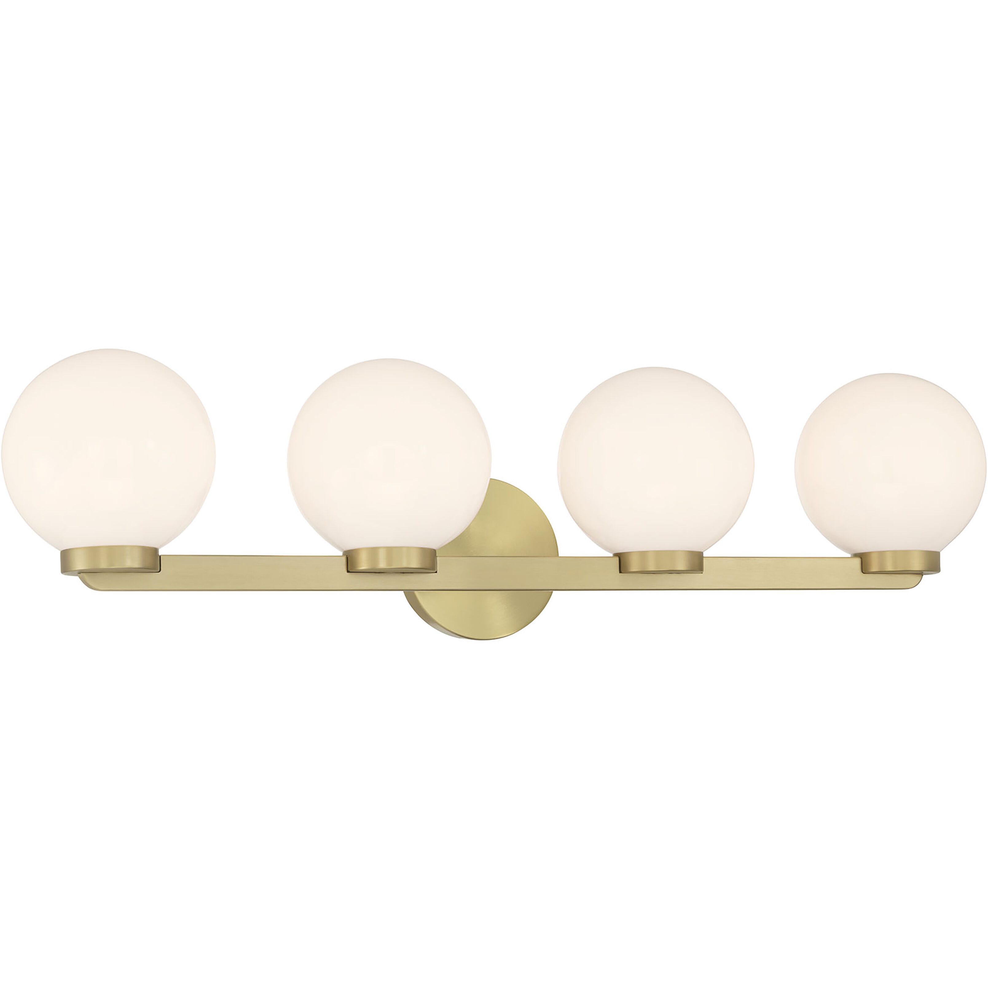 Ardeva 4 Light 30.25 inch Vintage Brass Bathroom Vanity Light Wall Light