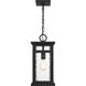 Moira 1 Light 8 inch Earth Black Outdoor Hanging Lantern, Large