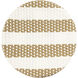 Tobias Rattan Round 24" Counter Stool in Tan and White Stripe