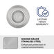 Inground Recessed Light 12 4 watt Stainless Steel Path Indicator Light in 3000K Warm White LED, WAC Landscape