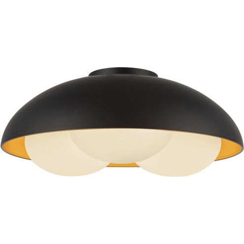 Alora Mood Robyn 3 Light 16 inch Matte Black Flush Mount Ceiling Light