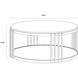 Naxos 38 X 16.25 inch White / Rustic Bronze Coffee Table