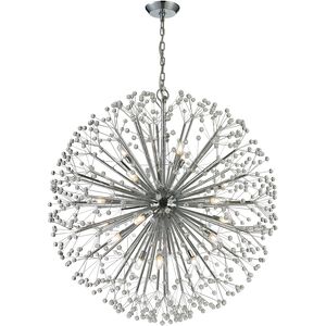 Starburst 19 Light 36 inch Polished Chrome Chandelier Ceiling Light