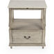 Mabel Marble 1 drawer Nightstand in Gray