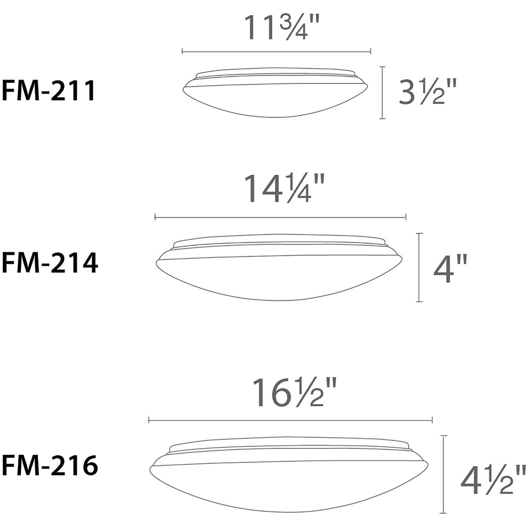 Glo LED 14.25 inch White Flush Mount Ceiling Light in 2700-3000-3500-4000-5000K, WAC Limited
