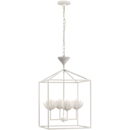 Julie Neill Alberto LED 18 inch Plaster White Open Cage Lantern Ceiling Light, Medium