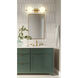 Perch 2 Light 24 inch Satin Brass with Opal Vanity Light Wall Light