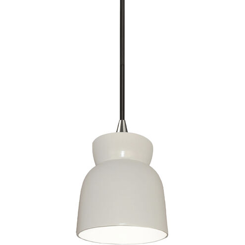Radiance Collection 1 Light 8 inch Gloss White Pendant Ceiling Light