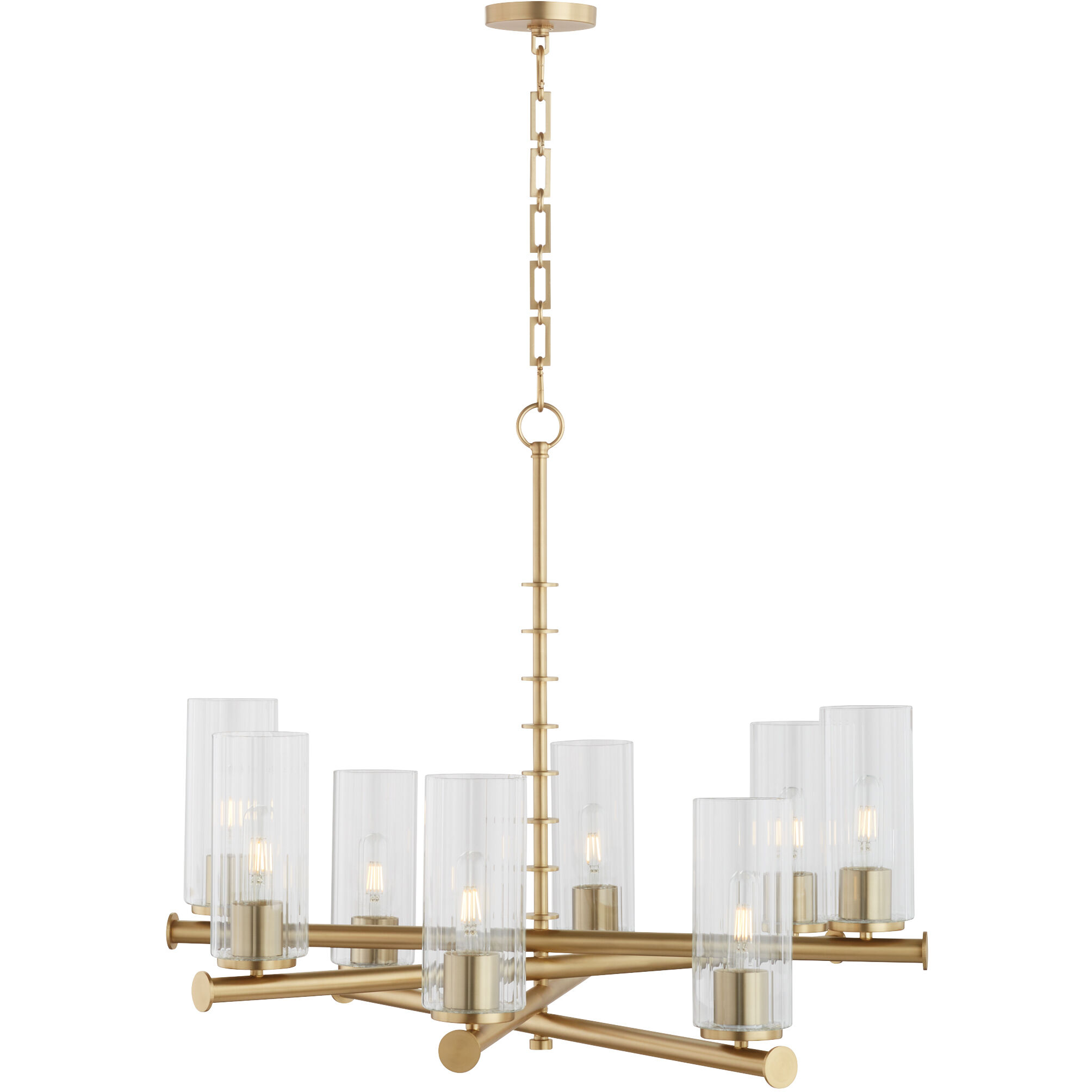 Mercier 8 Light 32 inch Aged Brass Chandelier Ceiling Light