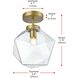 Lawrence 1 Light 10 inch Satin Gold Flush Mount Ceiling Light