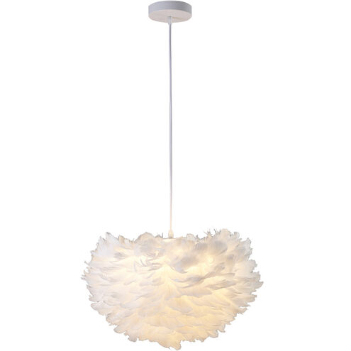 Canada 1 Light 18 inch White Pendant Ceiling Light