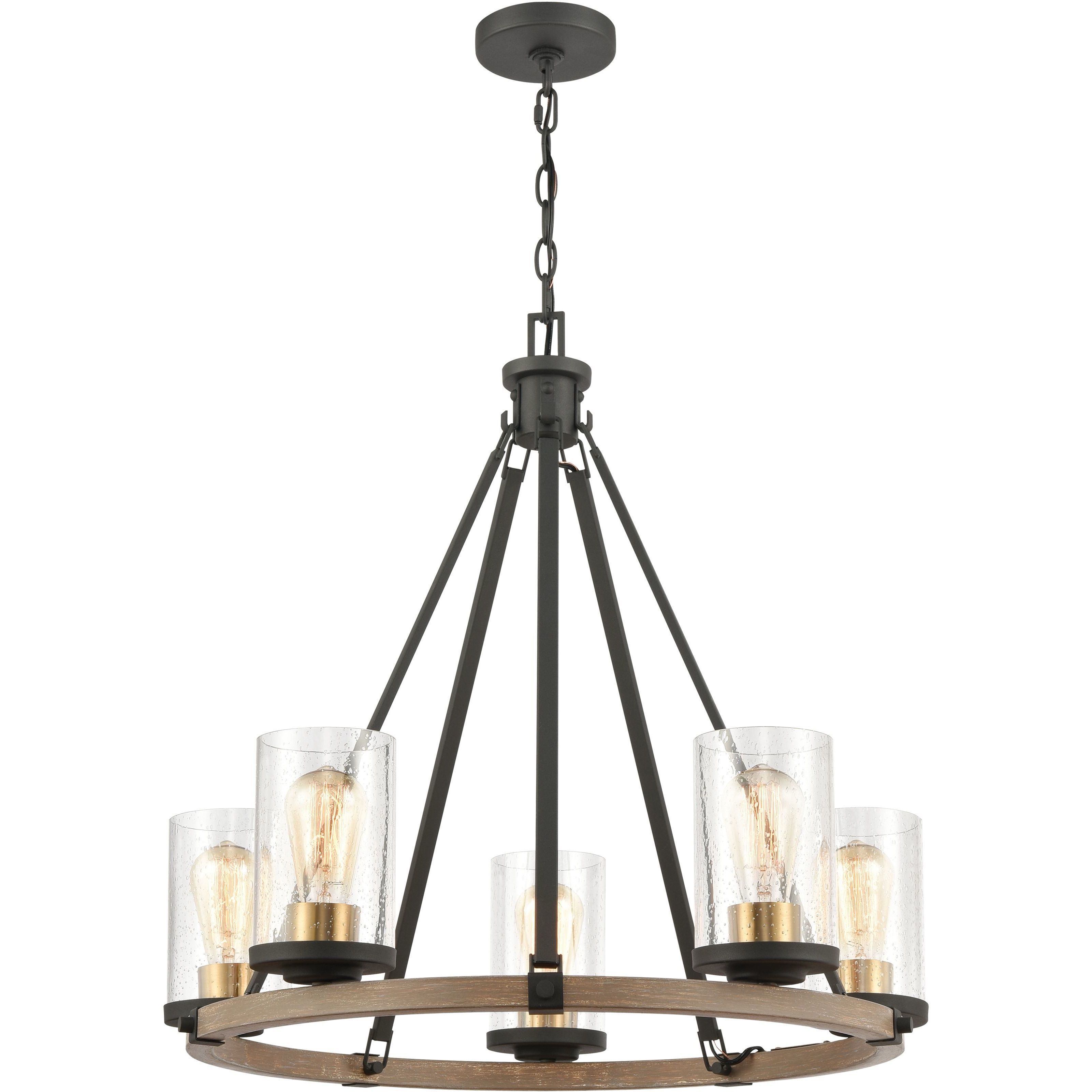 Geringer 5 Light 25 inch Charcoal Chandelier Ceiling Light