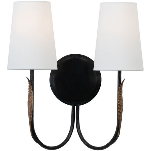 Thomas O'Brien Kairos LED 12.75 inch Aged Iron and Roman Bronze Double Sconce Wall Light