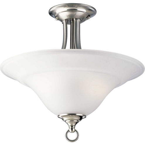 Trinity 2 Light 16 inch Brushed Nickel Semi-Flush Mount Ceiling Light