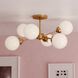 Orbit LED 25 inch Muted Brass Semi-Flush Mount Ceiling Light in 6