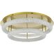 Bowen 2 Light 33.5 inch Satin Gold Flush Mount Ceiling Light