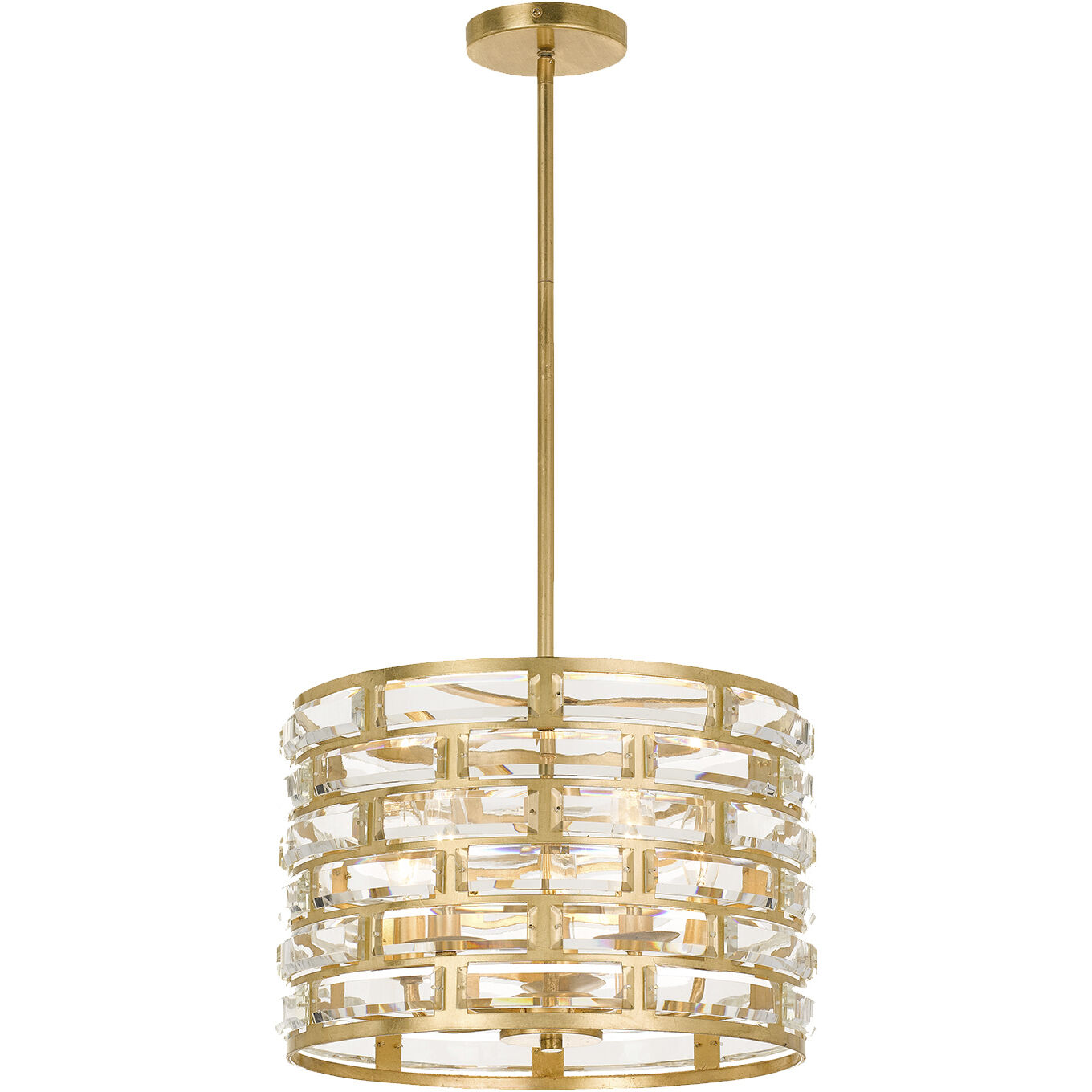 Meridian Pendant Ceiling Light in Antique Gold