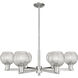 Arcadia Athens 6 Light 35.63 inch Satin Nickel Chandelier Ceiling Light