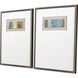 Dreamscape Green and Blue and Metallic and Yellow Framed Art