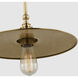 Chapman & Myers Parkington LED 14 inch Antique-Burnished Brass Pendant Ceiling Light
